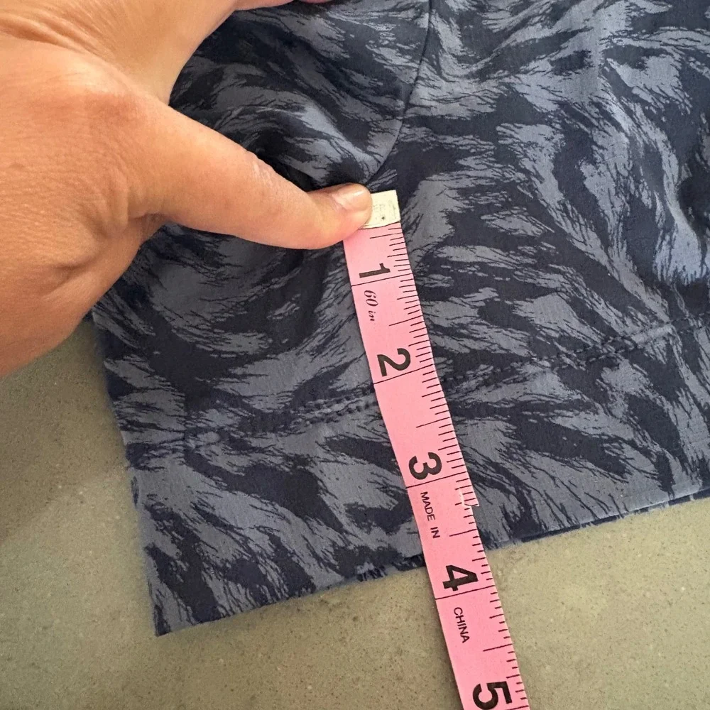 NEW Athleta Womens 20 Trekkie North Printed Short Blue‎ Ripstop Hike Camp Trail